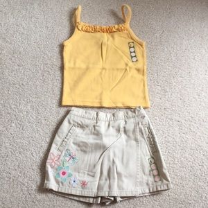 NWT Gymboree skort and camisole outfit